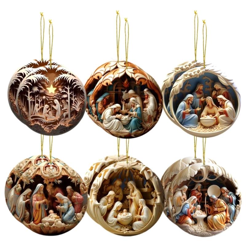 12pcs Wood Pendant Christmas Tree Ornament Set Hanging Decoration with Detailed Craftsmanship Religious Accessories
12pcs Wood Pendant Christmas Tree Ornament Set Hanging Decoration with Detailed Craftsmanship Religious Accessories