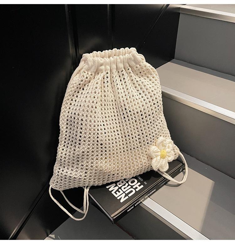 Вязаная сумка весна и лето новая большая вместимость рюкзак для покупок, вязаная сумка сетчатый полый дизайн нишевый женский рюкзак
Вязаная сумка весна и лето новая большая вместимость рюкзак для покупок, вязаная сумка сетчатый полый дизайн нишевый женский рюкзак