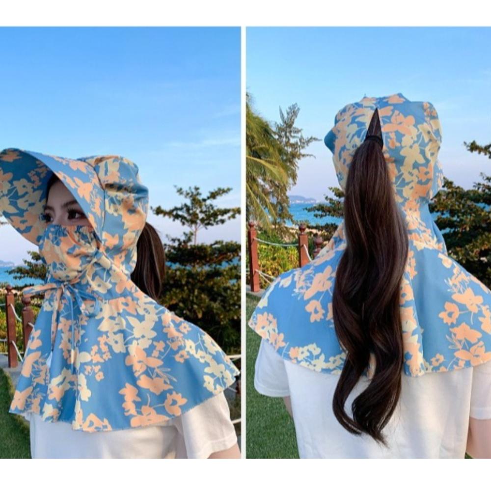 Face Cover Sunshade Hat Flower Prints Tea Picking Hat New Sun Protection Hat Summer сірий
Face Cover Sunshade Hat Flower Prints Tea Picking Hat New Sun Protection Hat Summer сірий