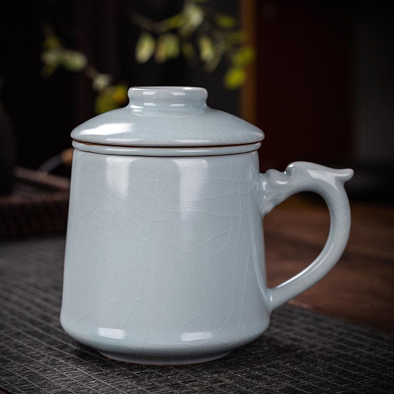 Небесно-голубая керамическая чайная чашка с кракелюрной глазурью и фильтром 301-400ml
Небесно-голубая керамическая чайная чашка с кракелюрной глазурью и фильтром 301-400ml