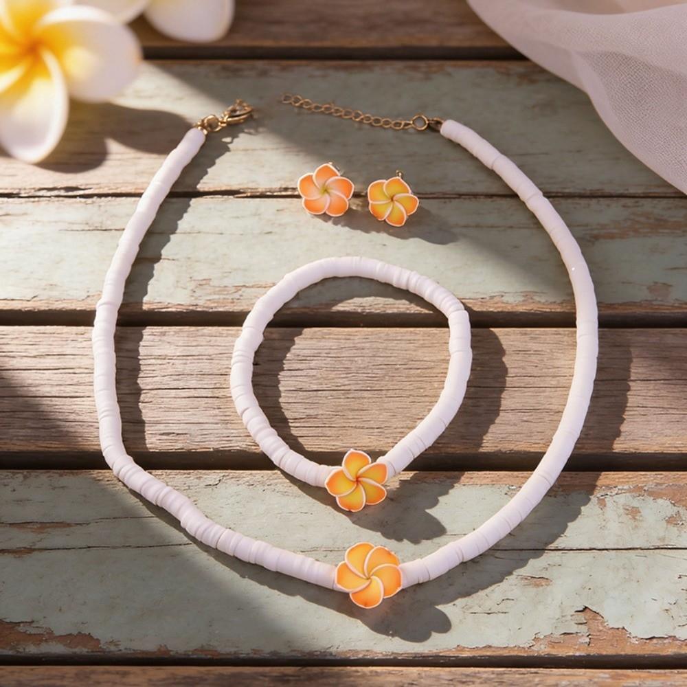 Woven Rope Chain Big Flower Clay Beads Bracelet Colorful Handmade Woven Earrings Beach Party оранжевый
Woven Rope Chain Big Flower Clay Beads Bracelet Colorful Handmade Woven Earrings Beach Party оранжевый