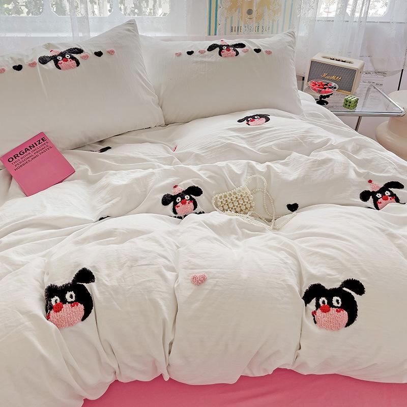 Маленький свежевыстиранный хлопковый комплект из четырех предметов, розовый комплект из трех предметов для общежития, пододеяльник, простыня 1.2m bed
Маленький свежевыстиранный хлопковый комплект из четырех предметов, розовый комплект из трех предметов для общежития, пододеяльник, простыня 1.2m bed