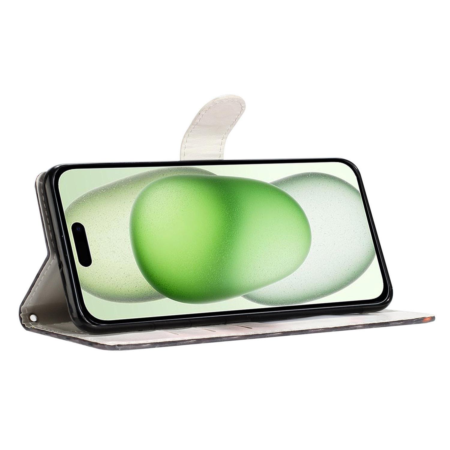 For iPhone 15 Wallet Phone Case PU Leather Flip Cover with Stand Card Holder Painted Design Green Leaves Flowers
For iPhone 15 Wallet Phone Case PU Leather Flip Cover with Stand Card Holder Painted Design Green Leaves Flowers