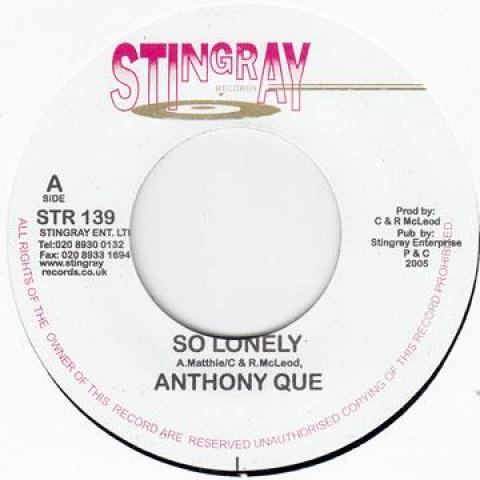 7inch Record ANTHONY QUE - So Lonely STR139 Stingray Record 2002 UK Reggae, Ska & Dub
7inch Record ANTHONY QUE - So Lonely STR139 Stingray Record 2002 UK Reggae, Ska & Dub