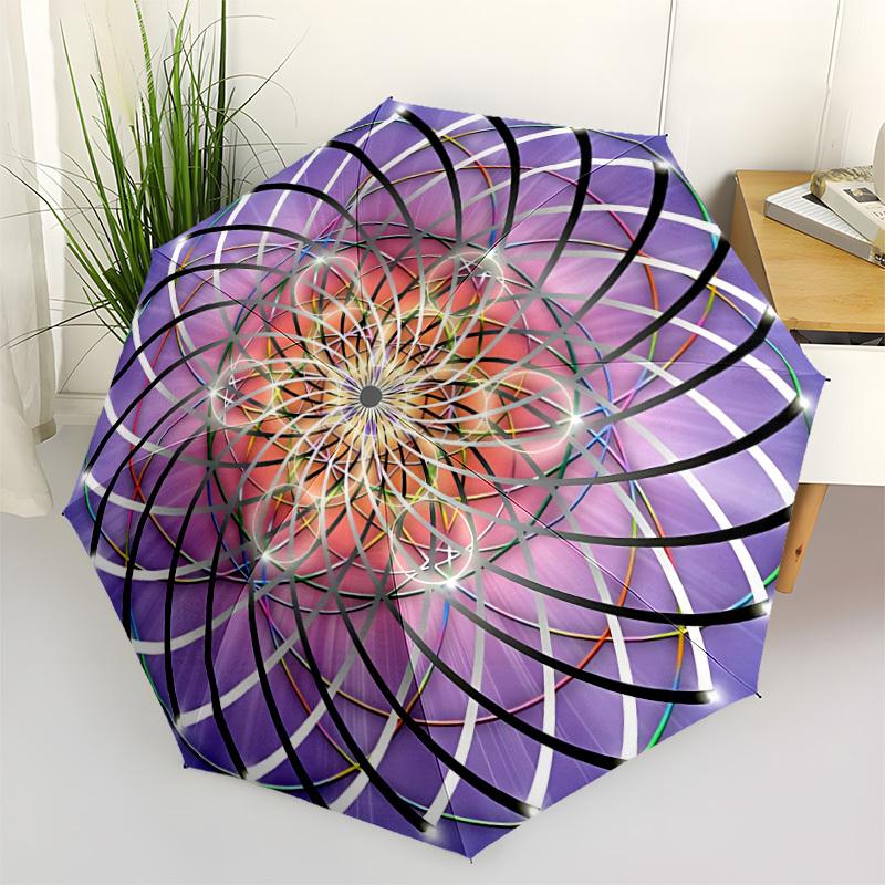1pc Abstract Mandala Design Automatic Umbrella - Stylish, Durable, with 8-Rib Manual Open Design, Elegant Black Handleyy250920125
1pc Abstract Mandala Design Automatic Umbrella - Stylish, Durable, with 8-Rib Manual Open Design, Elegant Black Handleyy250920125