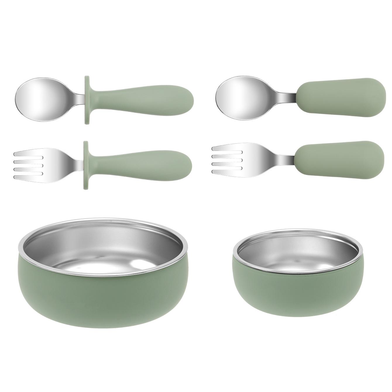 Набор детской посуды Color Kids 4 предмета из нержавеющей стали для малышей, силиконовая миска на присоске для кормления, вилка, ложка, столовые приборы, посуда без BPA
Набор детской посуды Color Kids 4 предмета из нержавеющей стали для малышей, силиконовая миска на присоске для кормления, вилка, ложка, столовые приборы, посуда без BPA