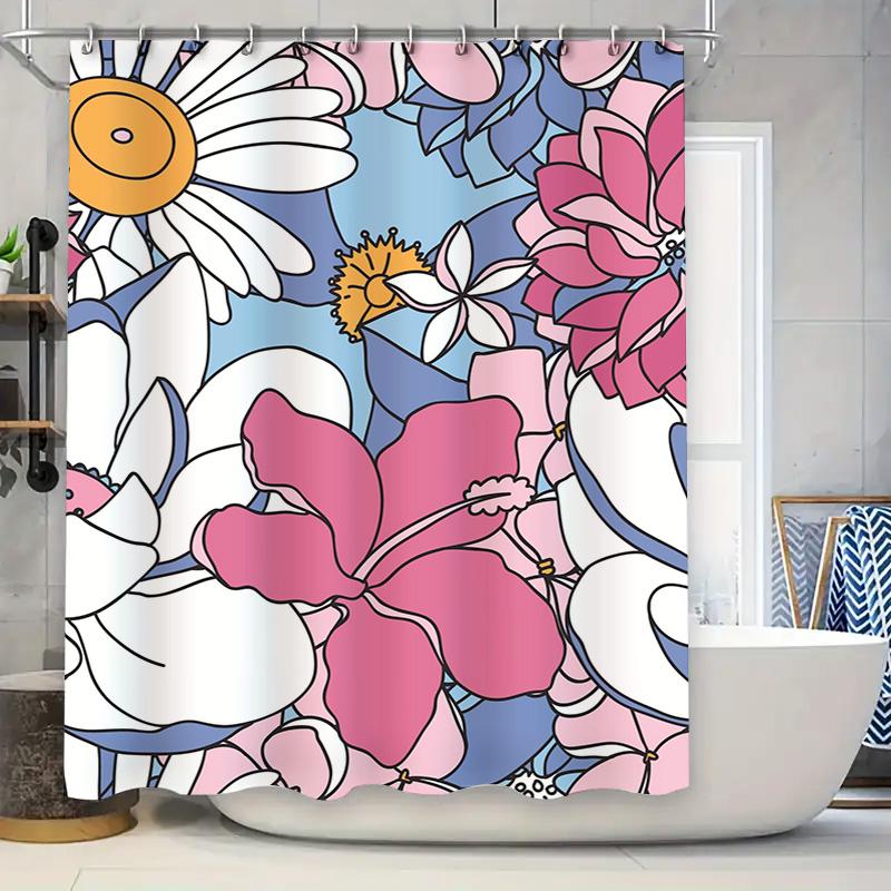 Vintage Floral Print Shower Curtain Set Waterproof Bathroom Decoration for Home Decor 90x180cm
Vintage Floral Print Shower Curtain Set Waterproof Bathroom Decoration for Home Decor 90x180cm