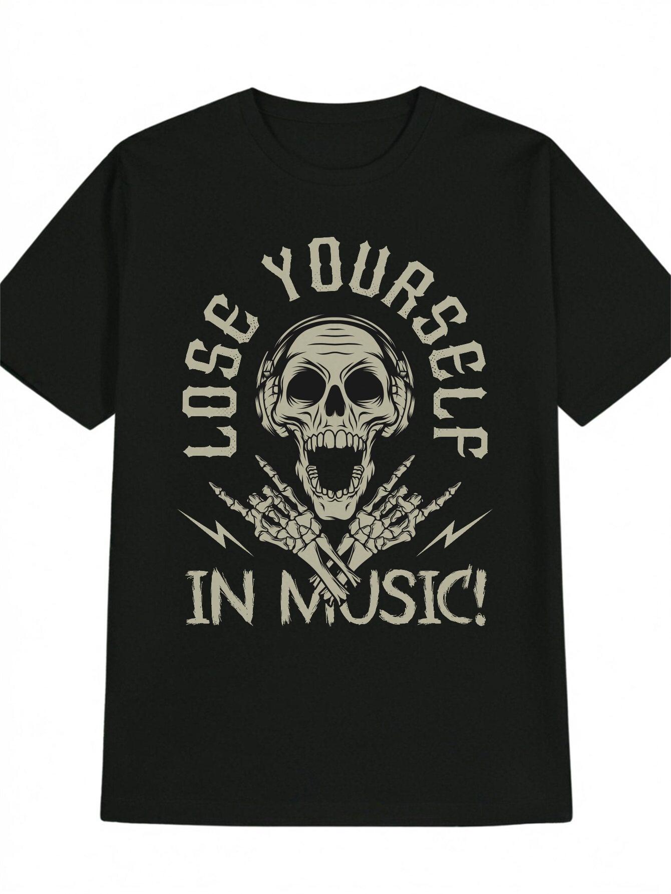 Casual Skull & Headphone Graphic T-shirt - Lose Yourself in Music Design XXXL
Casual Skull & Headphone Graphic T-shirt - Lose Yourself in Music Design XXXL