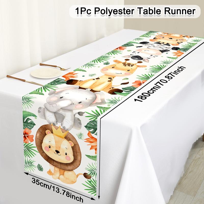 Jungle Animals Table Runner Wild One Forest Safari Birthday Party Decorations Kids Favors Table Covers Boys Baby Shower Supplies
Jungle Animals Table Runner Wild One Forest Safari Birthday Party Decorations Kids Favors Table Covers Boys Baby Shower Supplies