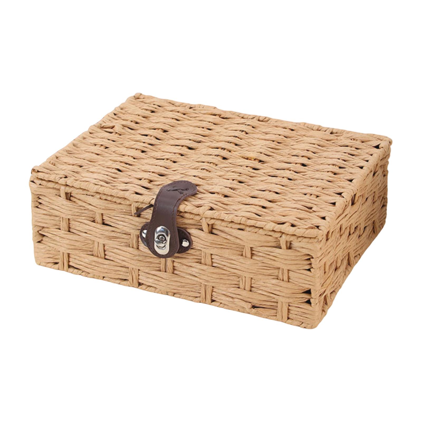 Decorative Box With Lid-Water Hyacinth Woven, Wicker Storage Basket For Shelf& Coffee Table Small One Size
Decorative Box With Lid-Water Hyacinth Woven, Wicker Storage Basket For Shelf& Coffee Table Small One Size