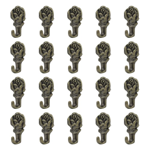 INCREWAY Push Pin Hangers, 20 Pieces Bronze Rose-Shaped Push Hooks, Vintage Picture Hanging Pin Hooks, Small Wall Hooks with Nails for Hanging (Rose S
INCREWAY Push Pin Hangers, 20 Pieces Bronze Rose-Shaped Push Hooks, Vintage Picture Hanging Pin Hooks, Small Wall Hooks with Nails for Hanging (Rose S