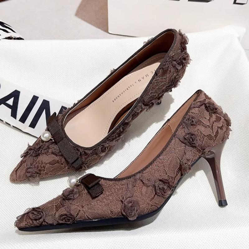 Fashion Autumn New Thin Heel Single Shoes Women s Fashion Pointed Head Shallow Mouth Lace Butterfly Knot Non-slip High Heels 35 хаки
Fashion Autumn New Thin Heel Single Shoes Women s Fashion Pointed Head Shallow Mouth Lace Butterfly Knot Non-slip High Heels 35 хаки
