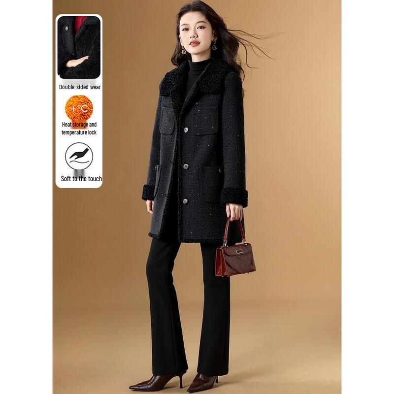 Women s Reversible Plush-Lined Lapel Overcoat M
Women s Reversible Plush-Lined Lapel Overcoat M