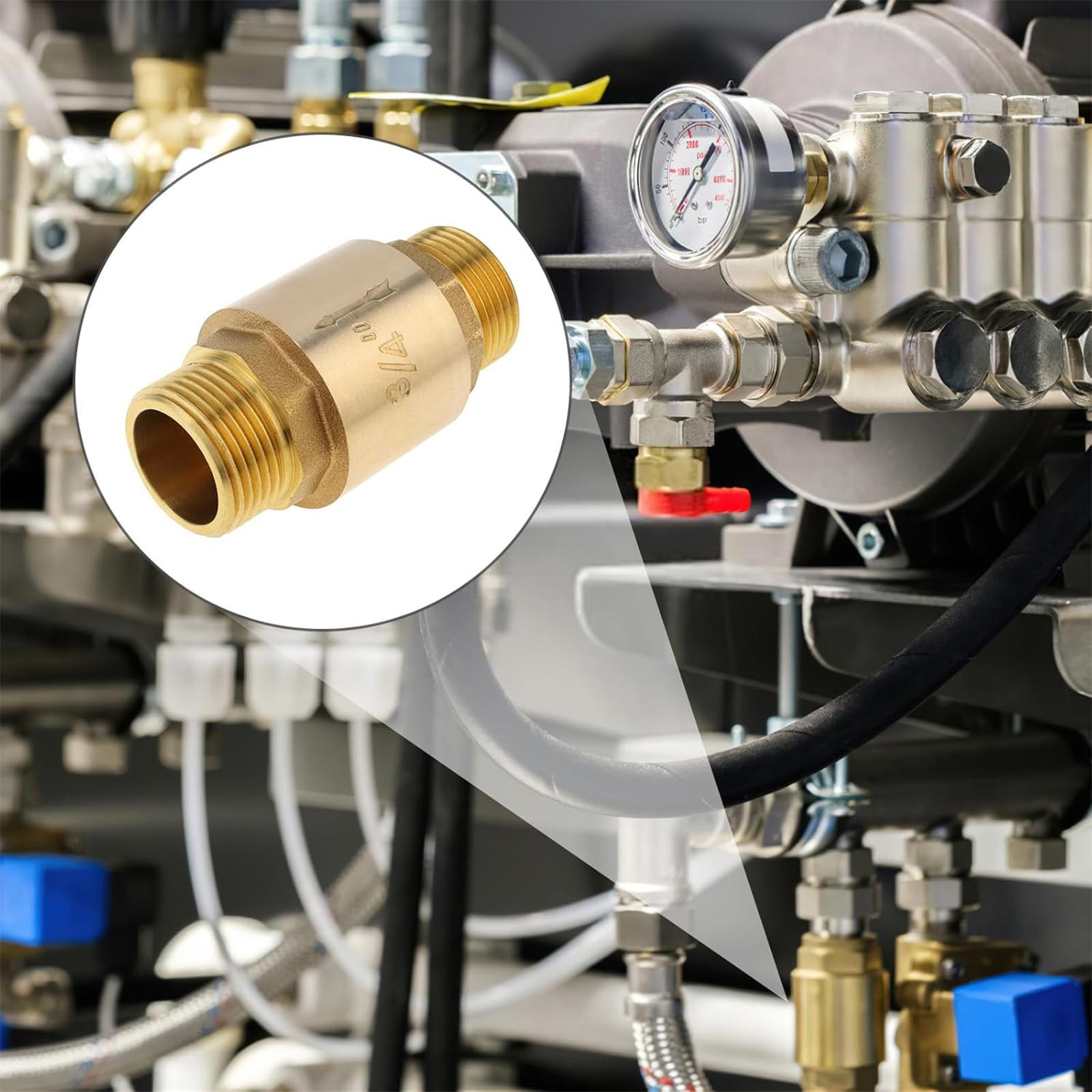 Practical Sturdy Brass Check Valves 3/4 Inch Male to Female One Way Horizontal In Line Spring Design for Well Pump Tank
Practical Sturdy Brass Check Valves 3/4 Inch Male to Female One Way Horizontal In Line Spring Design for Well Pump Tank