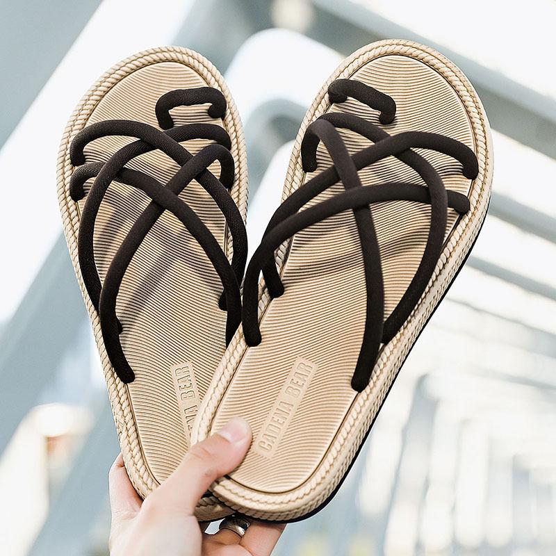 Braided rope clip foot flip flops, men s slippers with a sense of luxury, thick soles and toe clips, wear non-slip sandals outside the beach in Rom 39
Braided rope clip foot flip flops, men s slippers with a sense of luxury, thick soles and toe clips, wear non-slip sandals outside the beach in Rom 39