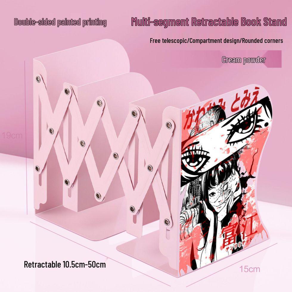 Junji Ito Tomie Desk Organizer: Retractable Folding Bookshelf and Book Stand for Students. Thickened Metal
Junji Ito Tomie Desk Organizer: Retractable Folding Bookshelf and Book Stand for Students. Thickened Metal
