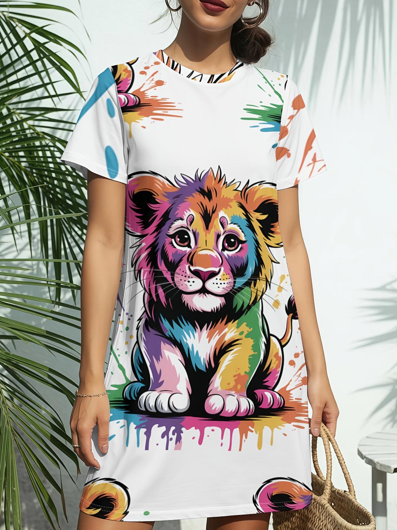 Short Sleeve Crew Neck Dress for Women. Featuring a Trendy American Digital Print. Ideal for Casual Wear in Spring And Summer. This Elegant An Styli XL дубильна кора
Short Sleeve Crew Neck Dress for Women. Featuring a Trendy American Digital Print. Ideal for Casual Wear in Spring And Summer. This Elegant An Styli XL дубильна кора