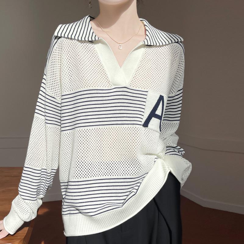 Женский пуловер из мериносовой шерсти с вырезами, цветными блоками и надписями, свободного кроя, весна 2025 One Size белый
Женский пуловер из мериносовой шерсти с вырезами, цветными блоками и надписями, свободного кроя, весна 2025 One Size белый