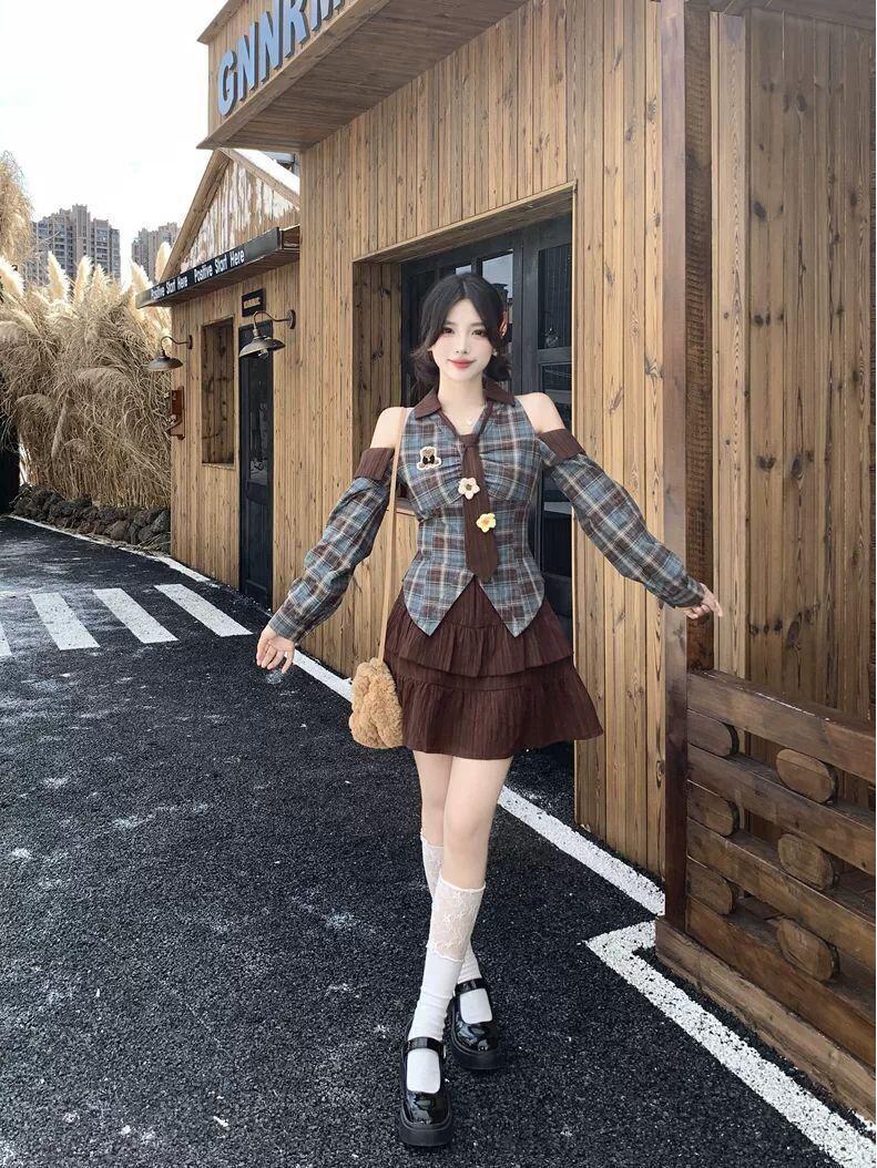 Curvy Women s Retro Plaid Off-the-Shoulder Top & High-Waisted A-Line Skirt Two-Piece Set for Spring & Autumn XL (approx. 115-130 lbs)
Curvy Women s Retro Plaid Off-the-Shoulder Top & High-Waisted A-Line Skirt Two-Piece Set for Spring & Autumn XL (approx. 115-130 lbs)
