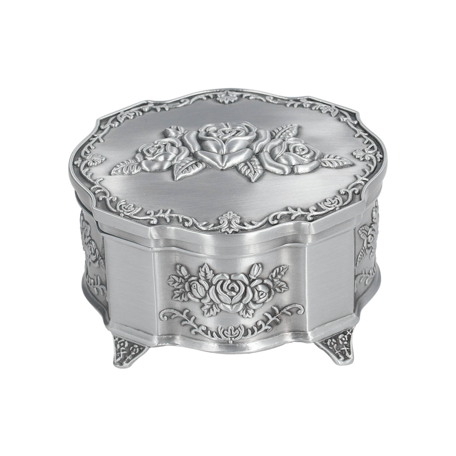 Vintage Jewelry Box Zinc Alloy Soft Lining Embossed Design Surface Polishing Sturdy Durable Trinket
Vintage Jewelry Box Zinc Alloy Soft Lining Embossed Design Surface Polishing Sturdy Durable Trinket