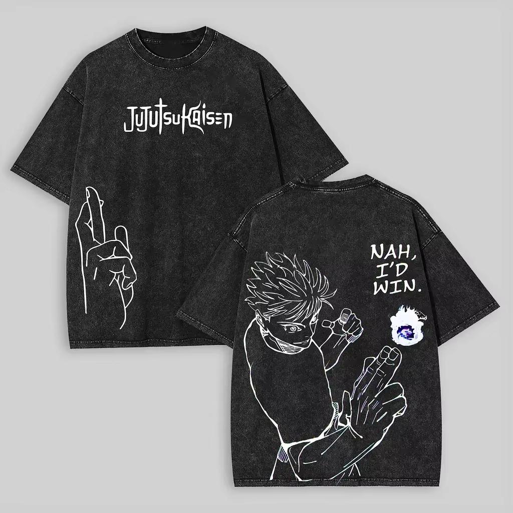 Satoru Gojo T Shirt Jujutsu Kaisen Men Acid Wash Nah Id Win Anime Streetwear Unlimited Void Vintage Bootleg Tee Fashion Tops L
Satoru Gojo T Shirt Jujutsu Kaisen Men Acid Wash Nah Id Win Anime Streetwear Unlimited Void Vintage Bootleg Tee Fashion Tops L