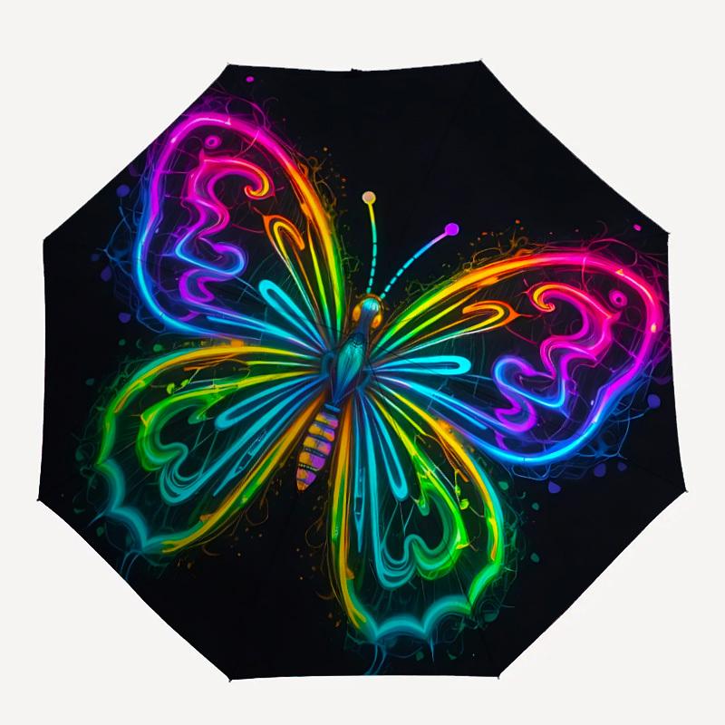 1pc Neon Butterfly Automatic Folding Umbrella Compact Lightweight Travel Umbrella with 8-Rib Sturdy Frame, Windproof & Self009
1pc Neon Butterfly Automatic Folding Umbrella Compact Lightweight Travel Umbrella with 8-Rib Sturdy Frame, Windproof & Self009