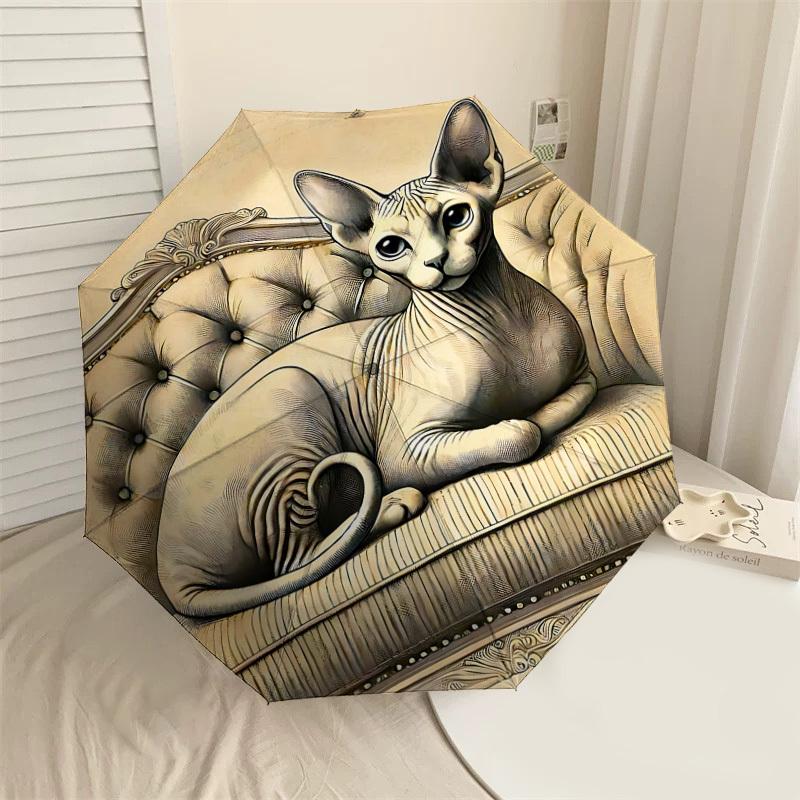 1PC Sphynx Cat Umbrella-8-Rib Reinforced, Automatic Open, Lightweight & Durable, Cute Fashion Accessory for Outdoor-P56
1PC Sphynx Cat Umbrella-8-Rib Reinforced, Automatic Open, Lightweight & Durable, Cute Fashion Accessory for Outdoor-P56
