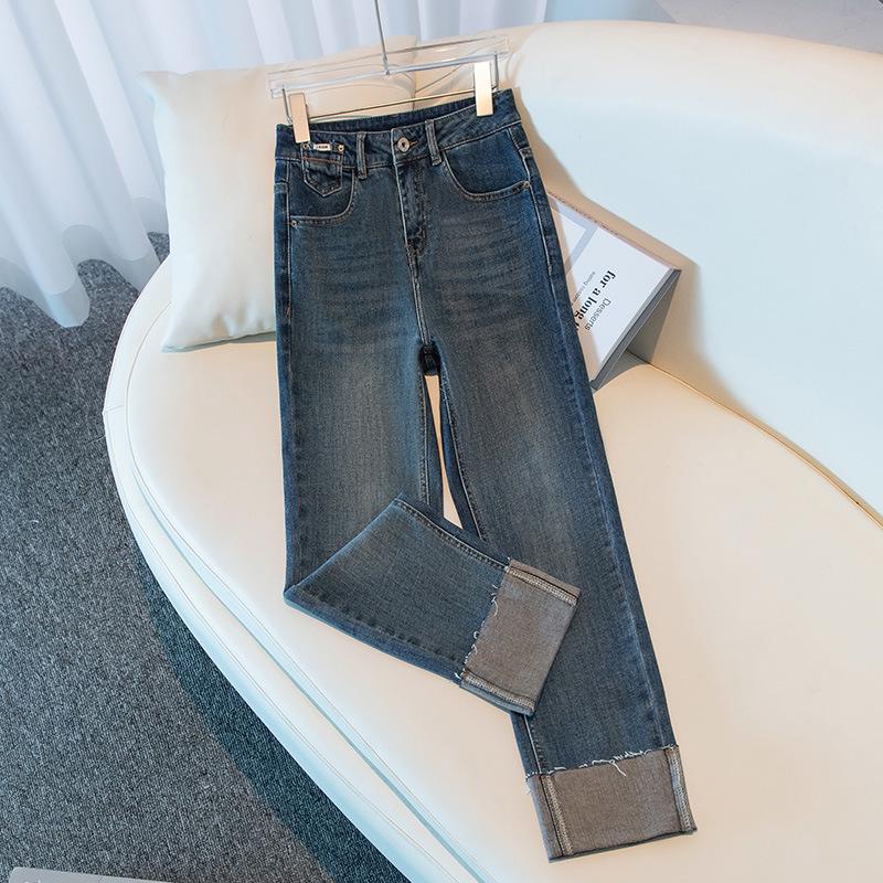 Women s High Waist Cuffed Slim Fit Straight Leg Retro Blue Jeans, Spring/Autumn 2025 Collection 29 (recommended for 115-125 jin) синий
Women s High Waist Cuffed Slim Fit Straight Leg Retro Blue Jeans, Spring/Autumn 2025 Collection 29 (recommended for 115-125 jin) синий