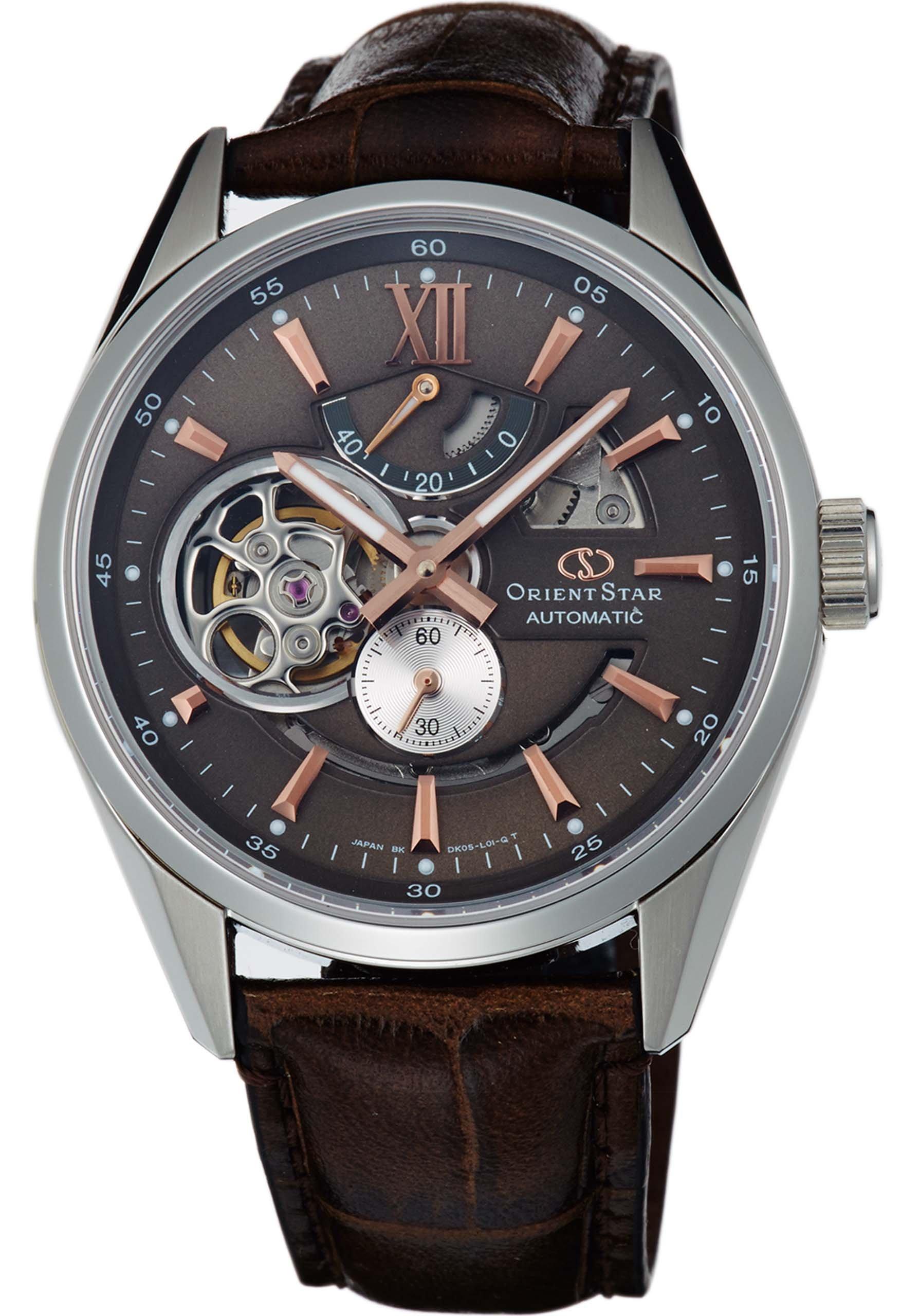 ORIENT STAR Watch Semi-skeleton Mechanical Automatic Winding (Hand-wound Included) Brown Gray WZ0201DK Men s
ORIENT STAR Watch Semi-skeleton Mechanical Automatic Winding (Hand-wound Included) Brown Gray WZ0201DK Men s