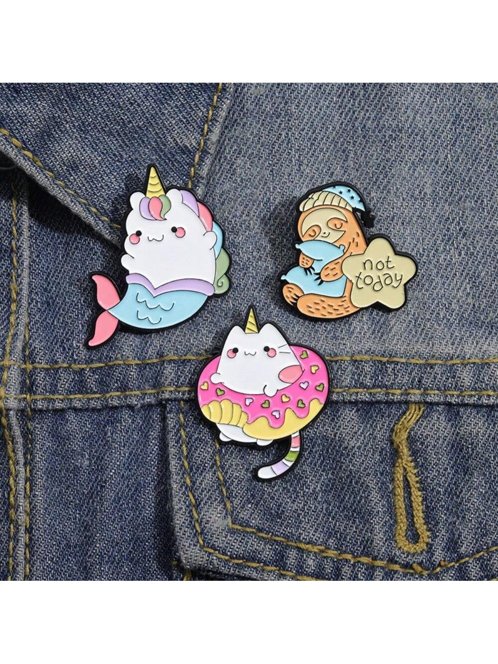 3 pieces of children s cartoon cute pink unicorn fish tail badge, daily matching clothes, bags, and metal brooches
3 pieces of children s cartoon cute pink unicorn fish tail badge, daily matching clothes, bags, and metal brooches