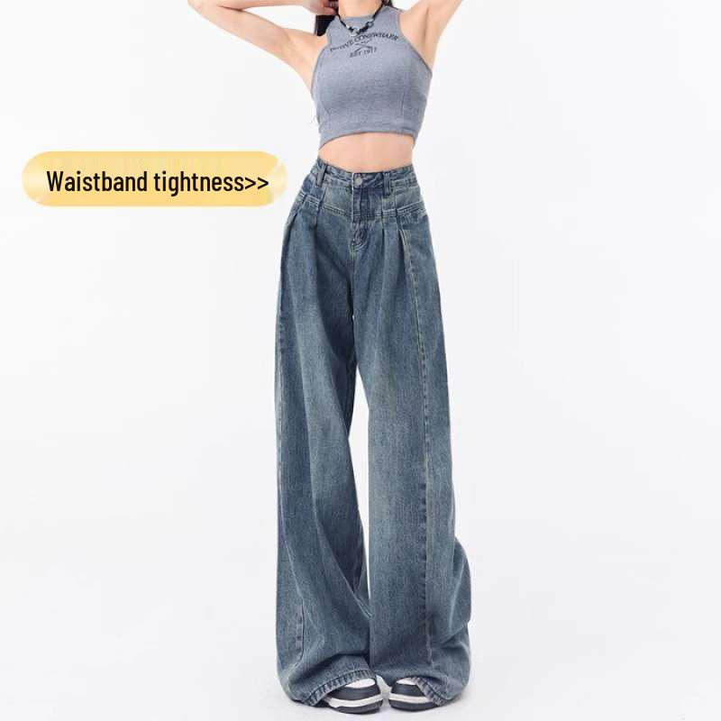 Women s American Retro High-Waisted Wide-Leg Jeans - Semi-Elastic, Floor-Length, Slimming Design Medium
Women s American Retro High-Waisted Wide-Leg Jeans - Semi-Elastic, Floor-Length, Slimming Design Medium