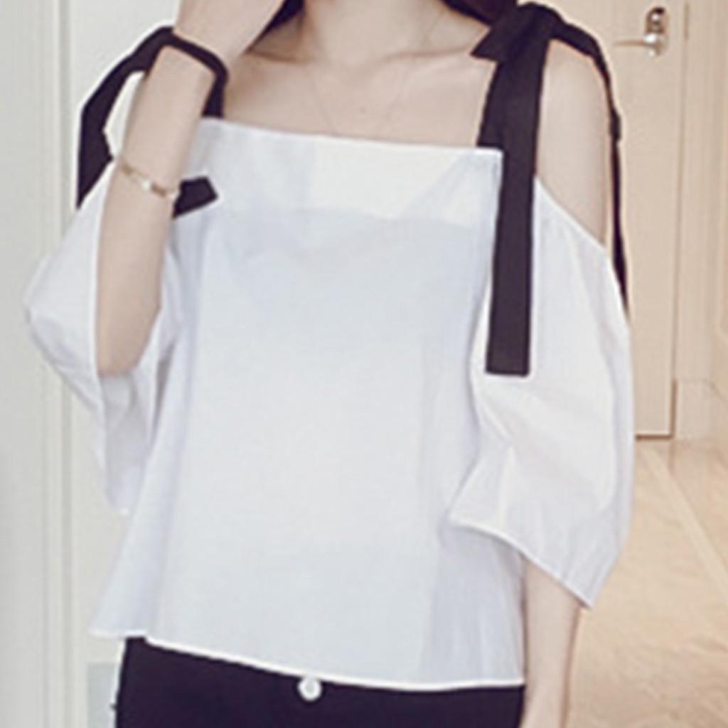 Мода Off Shouder Женская рубашка с коротким рукавом Свободная рубашка для отдыха Корейская
Мода Off Shouder Женская рубашка с коротким рукавом Свободная рубашка для отдыха Корейская