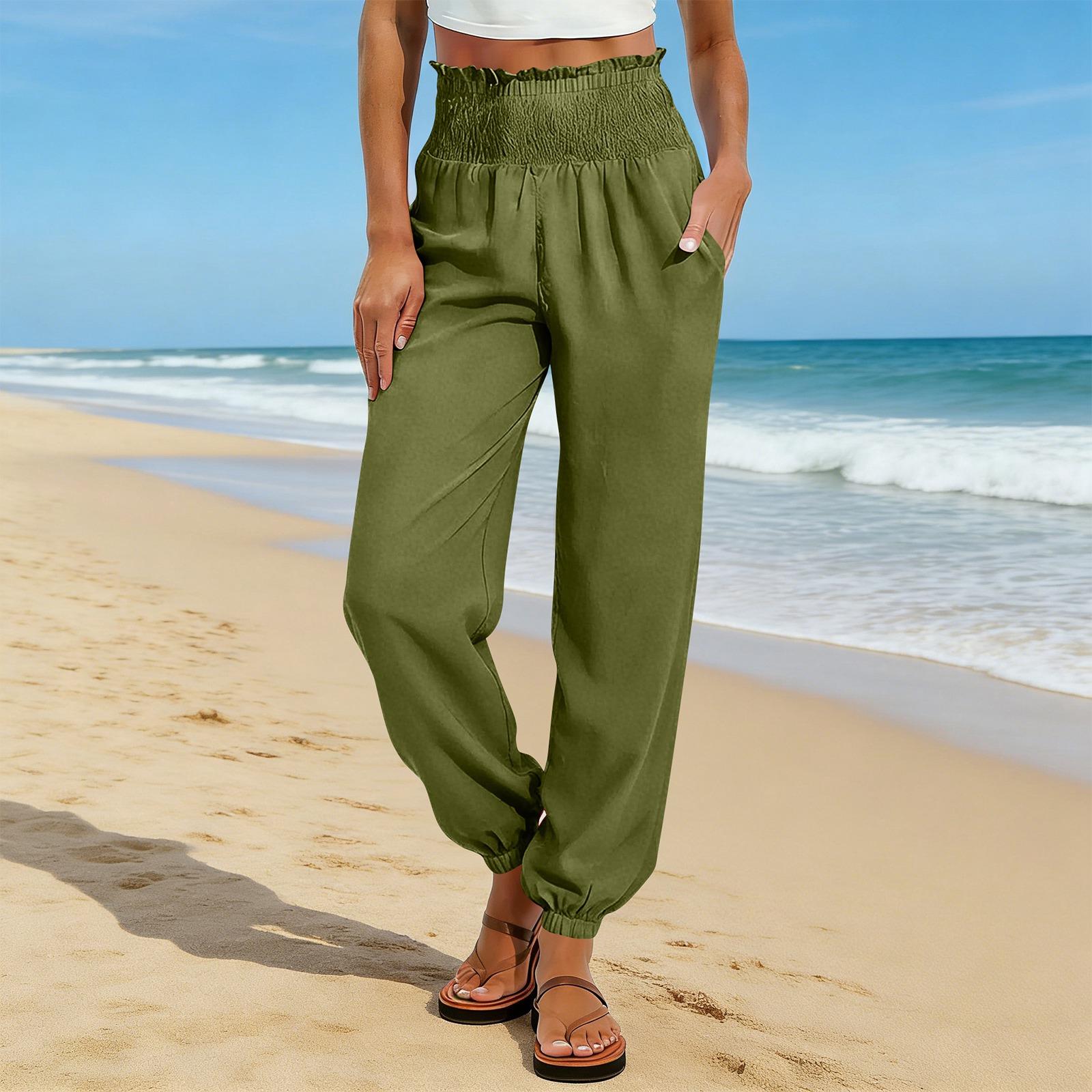 Women s Fashion Color Elastic Waist Pocket Loose Leg Tight Casual Pants L армия зеленый
Women s Fashion Color Elastic Waist Pocket Loose Leg Tight Casual Pants L армия зеленый