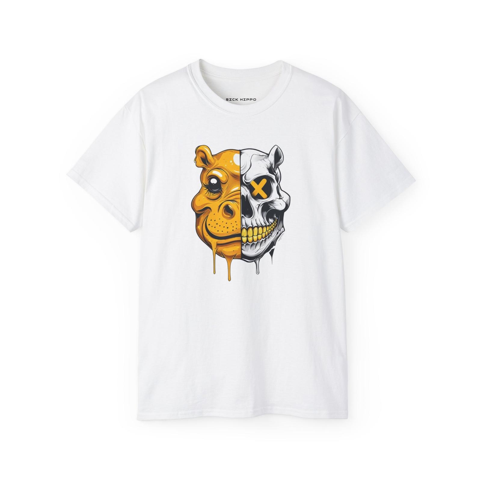 Graffiti Skull Tee, Two Faced Hippo Shirt, Unisex Graphic Top, Drip Design, 5XL різнокольоровий
Graffiti Skull Tee, Two Faced Hippo Shirt, Unisex Graphic Top, Drip Design, 5XL різнокольоровий