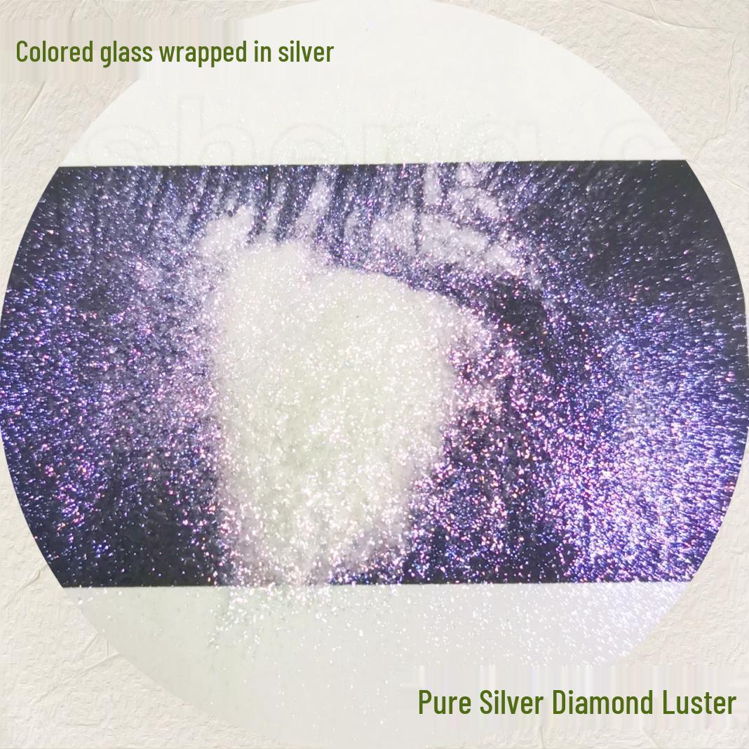 Diamond Pearlescent Nail & Eyeshadow Shimmer: Silver-Plated Stained Glass Sequins
Diamond Pearlescent Nail & Eyeshadow Shimmer: Silver-Plated Stained Glass Sequins