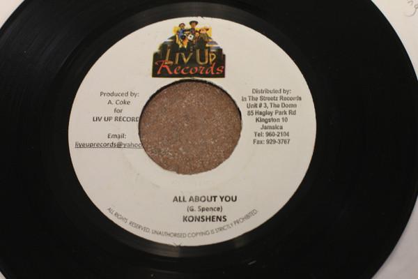 7inch Record KONSHENS - All About You NONE Liv Up Records Jamaica Reggae, Ska & Dub Used
7inch Record KONSHENS - All About You NONE Liv Up Records Jamaica Reggae, Ska & Dub Used