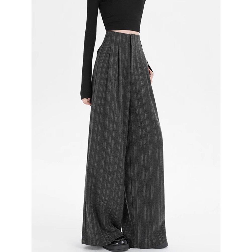 Women s Striped Pleated Wide-Leg Pants - High Waist, Slimming, Casual Drape, New Old Money Style for Spring & Autumn 4XL (approx. 165-180 lbs) сірий колір
Women s Striped Pleated Wide-Leg Pants - High Waist, Slimming, Casual Drape, New Old Money Style for Spring & Autumn 4XL (approx. 165-180 lbs) сірий колір
