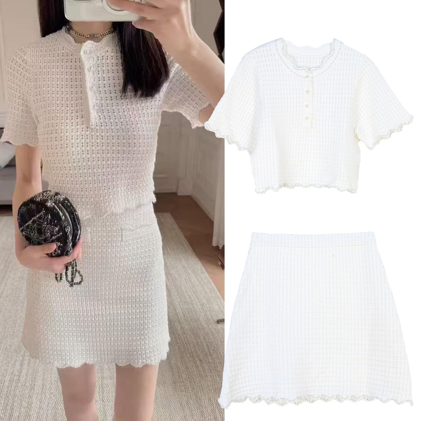 M Family French Spring/Summer Socialite Heiress Women s Knitted Top & Half Skirt Set Small
M Family French Spring/Summer Socialite Heiress Women s Knitted Top & Half Skirt Set Small