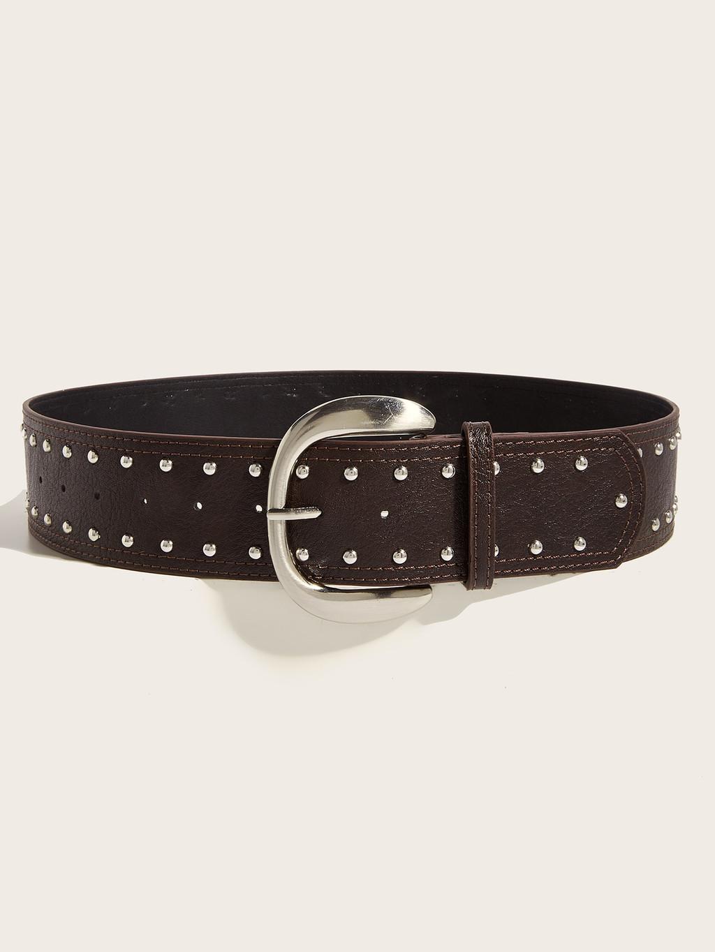 Punk Rock Leather Belt With Metal Pin Buckle For Casual Street Style
Punk Rock Leather Belt With Metal Pin Buckle For Casual Street Style