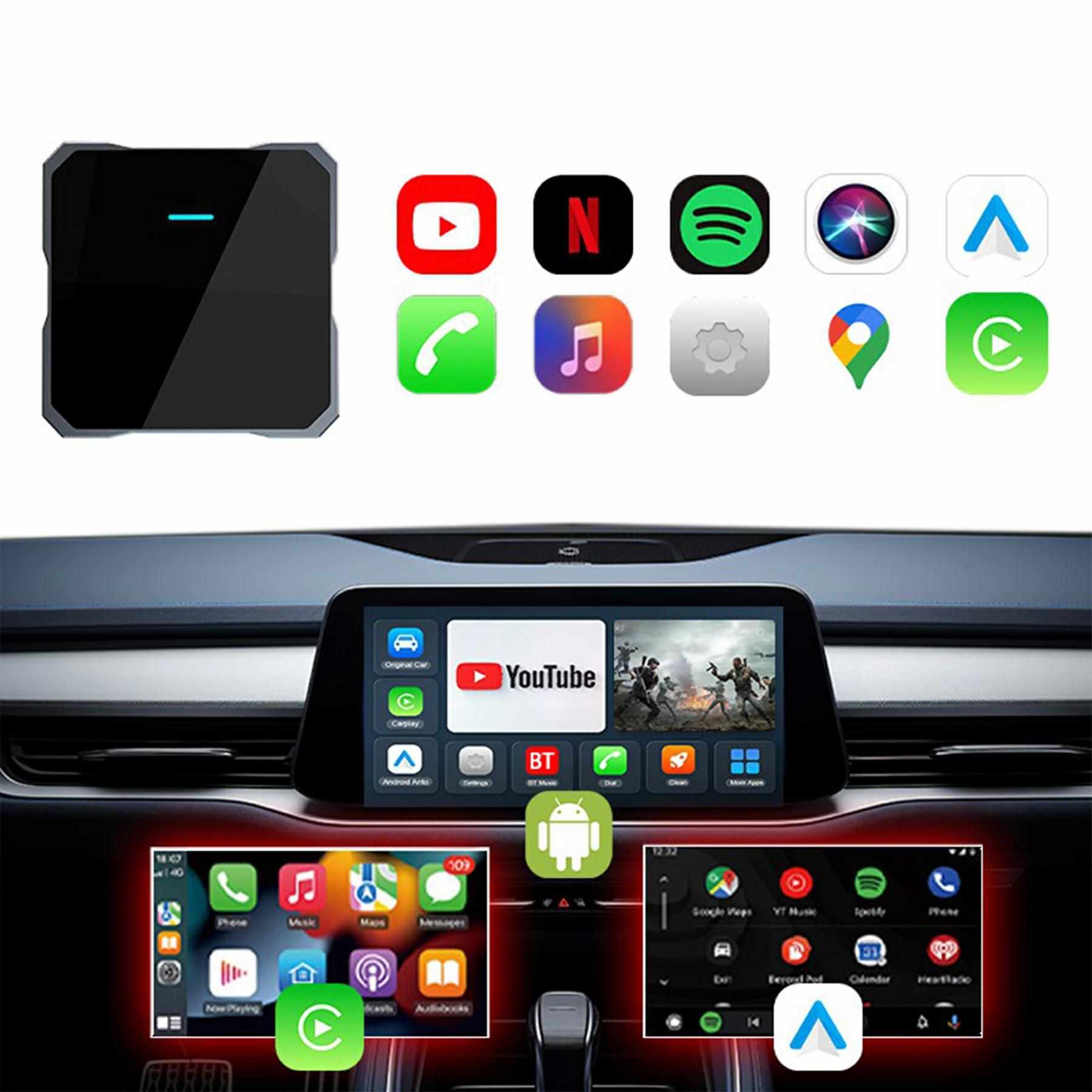 Бездротовий автомобільний адаптер FB3 для дротових автомобільних систем, сумісний з Bluetooth 5.0 WiFi 5.8G, чотирьохядерний процесор A53 Type A
Бездротовий автомобільний адаптер FB3 для дротових автомобільних систем, сумісний з Bluetooth 5.0 WiFi 5.8G, чотирьохядерний процесор A53 Type A