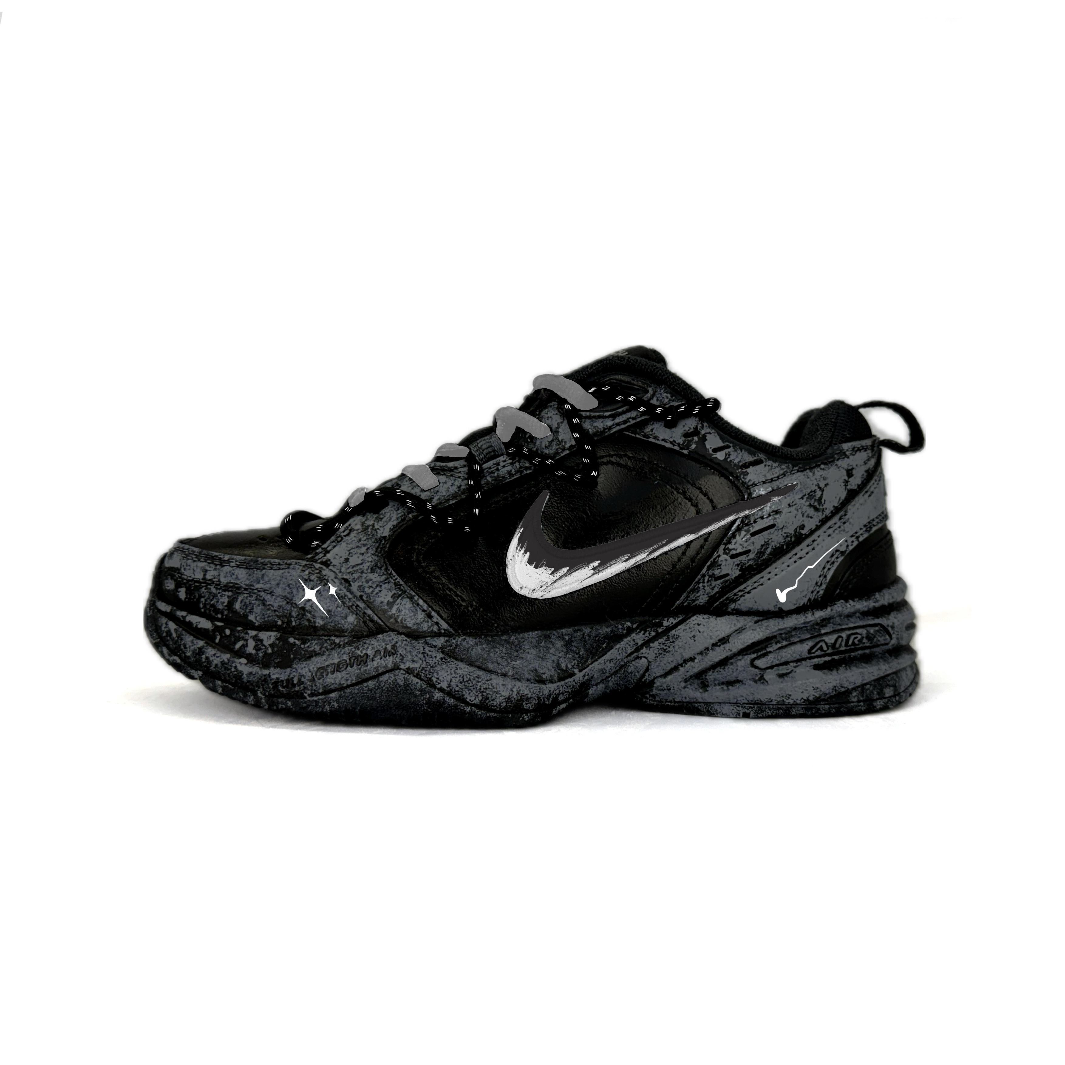 Nike Air Monarch 4 Abrasion Resistant Lightweight Slip Resistant Low top Chunky Sneakers Unisex Black Gray 415445-001(Team502-) 38
Nike Air Monarch 4 Abrasion Resistant Lightweight Slip Resistant Low top Chunky Sneakers Unisex Black Gray 415445-001(Team502-) 38