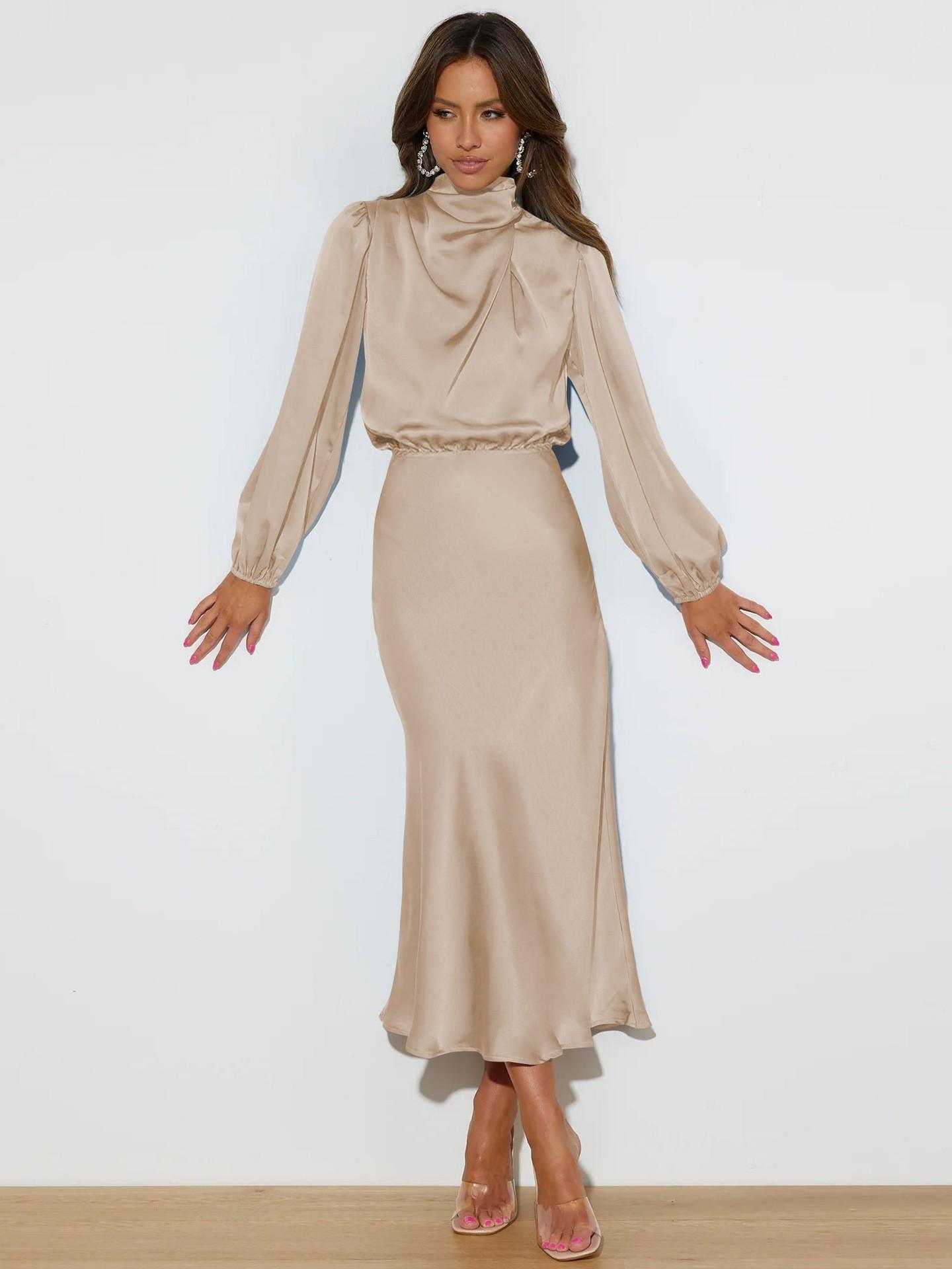 Autumn new high-end satin long-sleeved loose dress temperament elegant evening coat XXL абрикосовий
Autumn new high-end satin long-sleeved loose dress temperament elegant evening coat XXL абрикосовий
