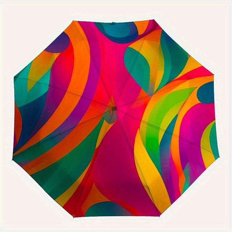 1pc Colorful Wave Pattern Automatic Folding Umbrella, Portable & Foldable Design with 8 Ribs, Casual Outdoor Accessory Halloween and Christm
1pc Colorful Wave Pattern Automatic Folding Umbrella, Portable & Foldable Design with 8 Ribs, Casual Outdoor Accessory Halloween and Christm