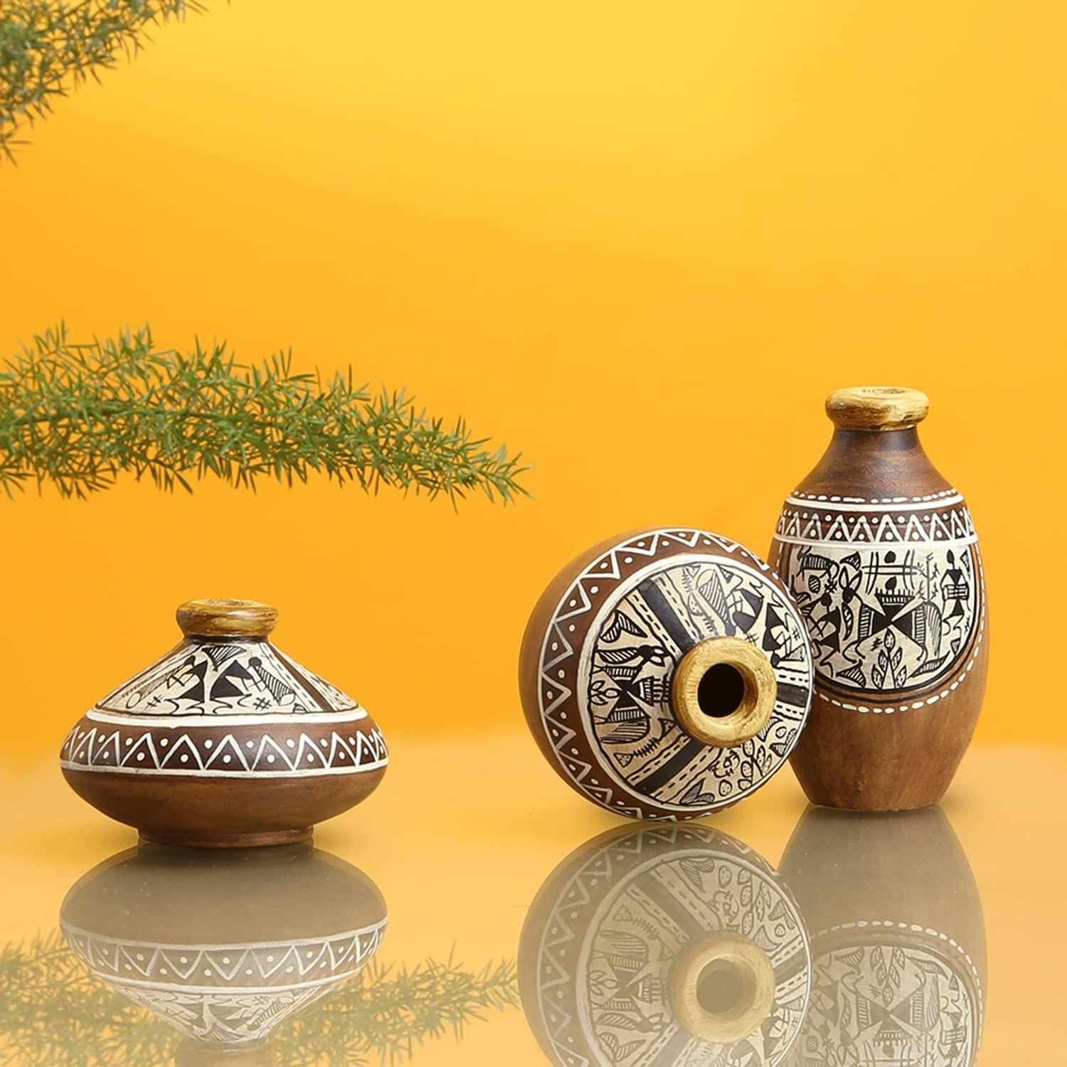 Терракотовые горшки и вазы Warli Handpainted для гостиной и домашнего декора (Набор из 3 шт., коричневый) |
Терракотовые горшки и вазы Warli Handpainted для гостиной и домашнего декора (Набор из 3 шт., коричневый) |