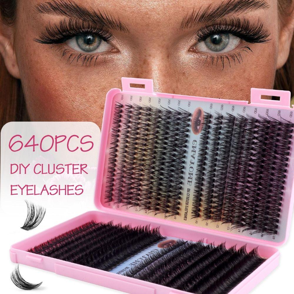 640Clusters DIY Cluster Lashes Soft Individual Lash Beauty Tool Curly False Eyelash Party 50D60D80D100D
640Clusters DIY Cluster Lashes Soft Individual Lash Beauty Tool Curly False Eyelash Party 50D60D80D100D