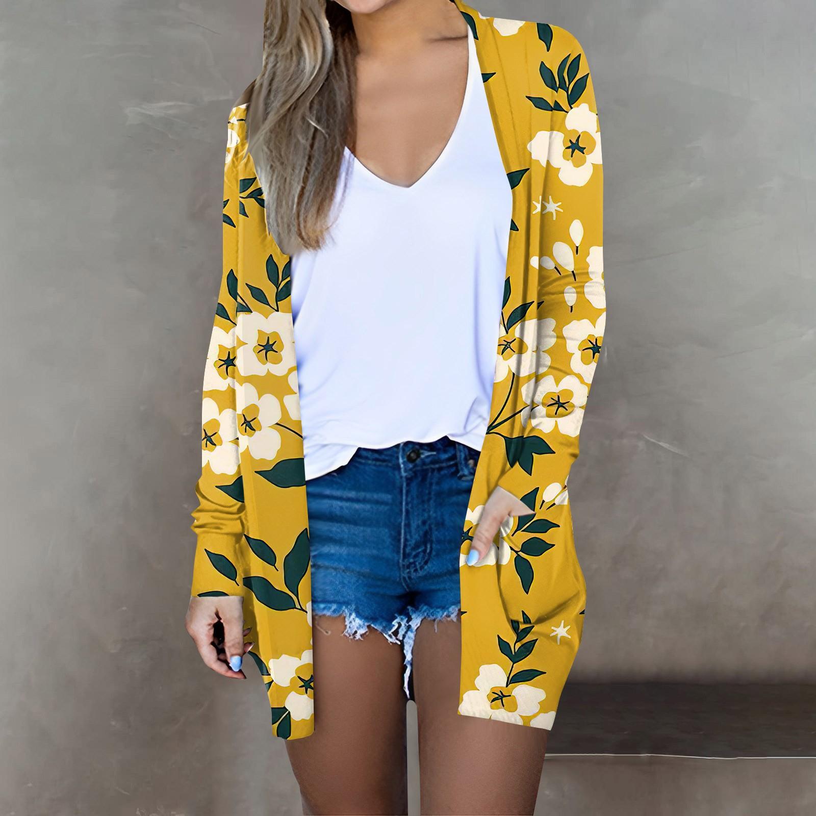 Женская модная повседневная куртка-кардиган миди с длинным рукавом и цветочным принтом, топы L
Женская модная повседневная куртка-кардиган миди с длинным рукавом и цветочным принтом, топы L
