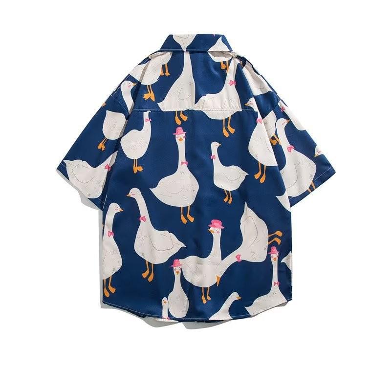 Летняя мужская рубашка с короткими рукавами и принтом утки в стиле ретро, блузка, мужская брендовая свободная повседневная рубашка для пар, футболки L ультрамарин синий
Летняя мужская рубашка с короткими рукавами и принтом утки в стиле ретро, блузка, мужская брендовая свободная повседневная рубашка для пар, футболки L ультрамарин синий
