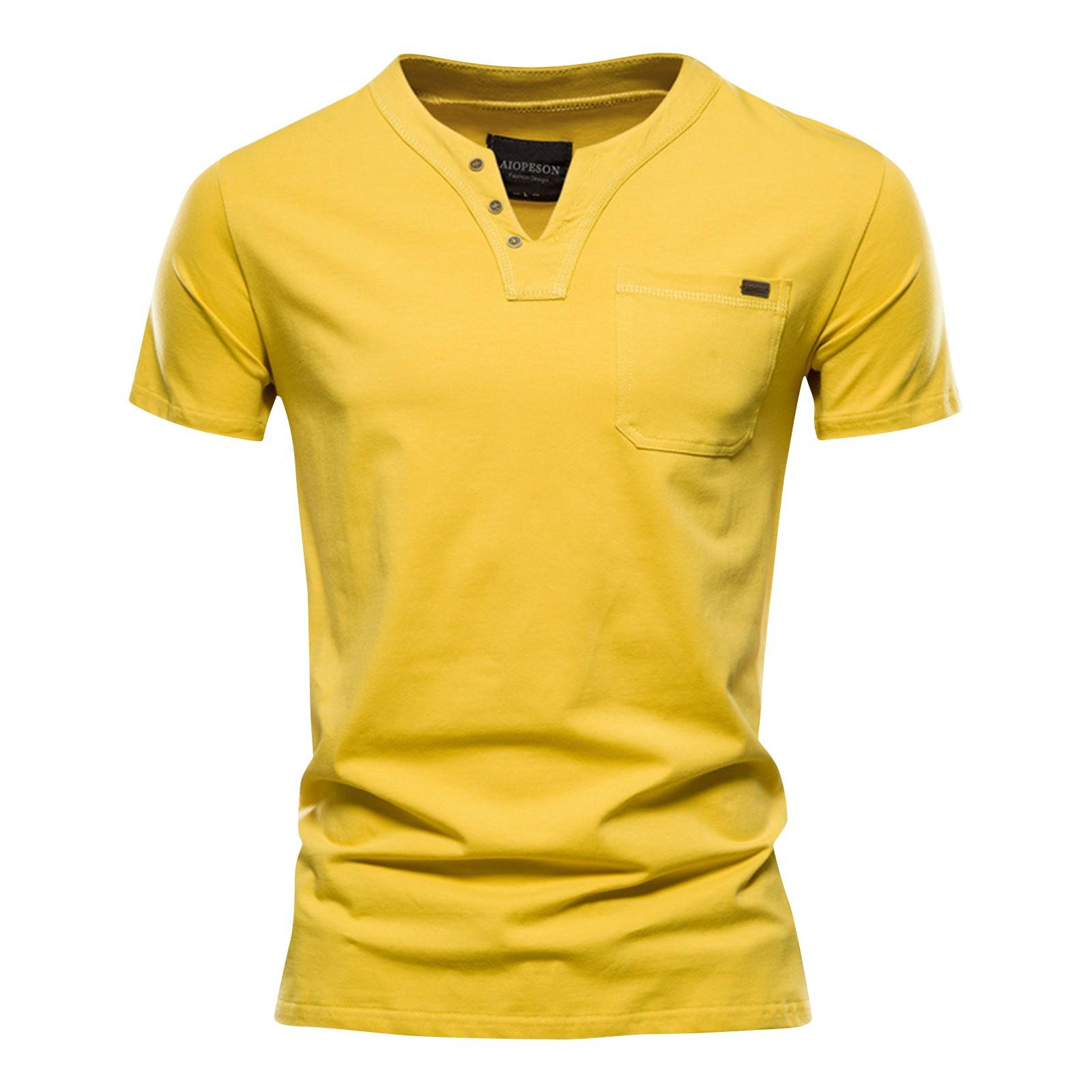 Популярная мужская новая цветная хлопковая футболка с v-образным вырезом и коротким рукавом XL жёлтый
Популярная мужская новая цветная хлопковая футболка с v-образным вырезом и коротким рукавом XL жёлтый