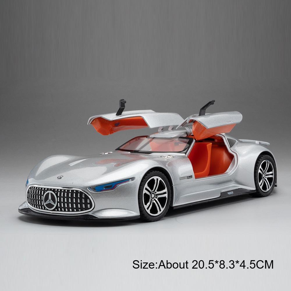 Scale 1:24 SLR Vision GT Sports Car Model Toy Metal Diecast Pull Back Vehicle Sound Light Supercar Models Gifts for Kids
Scale 1:24 SLR Vision GT Sports Car Model Toy Metal Diecast Pull Back Vehicle Sound Light Supercar Models Gifts for Kids