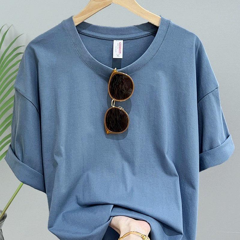 Women s Plus Size Korean Style Drop Shoulder Cotton T-Shirt, 230g, Summer Slimming Loose Fit S
Women s Plus Size Korean Style Drop Shoulder Cotton T-Shirt, 230g, Summer Slimming Loose Fit S